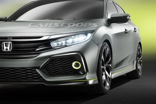 Illustration for article titled The 2017 Honda Civic Hatch Concept Looks Ready For A Track Day